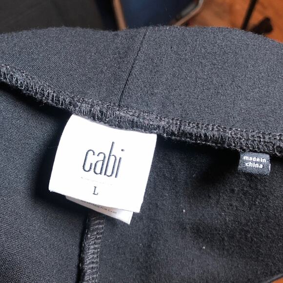 cAbi Womens Pants Black Pull On Leggings Back Calf Zip Skinny Work Casual L - Picture 4 of 11